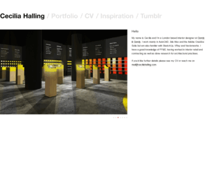 ceciliahalling.com: Cecilia Halling
The portfolio website of interior designer Cecilia Halling