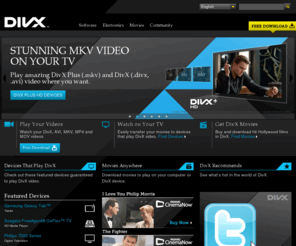 divxhd.net: DivX – Download DivX software (play AVI/MKV), play DivX video on TV | DivX.com
Free software downloads to play & stream DivX (AVI) & DivX Plus HD (MKV) video. Find devices to play DivX video and Hollywood movies in DivX format.