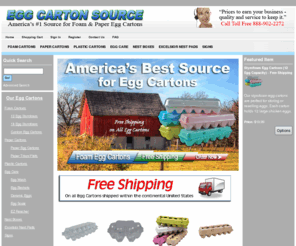 eggcartonsource.com: Free shipping on egg cartons and Excelsior nest pads.
The best source for styrofoam egg cartons, paper egg cartons and plastic egg cartons online. We also carry nest boxes, Excelsior nest pads and egg care supplies.  Low pricing and free shipping are great reasons to buy egg cartons from eggcartonsource.com