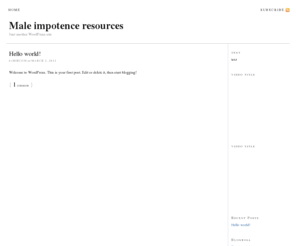 maleimpotenceresources.com: Male impotence resources — Just another WordPress site
Just another WordPress site