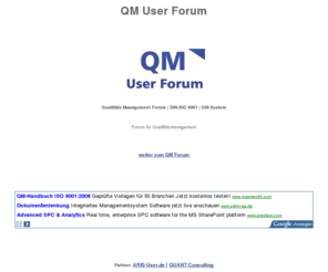 qm-user.de: QM User | Qualitätsmanagement Forum | DIN ISO 9001 | Total Quality Management (TQM) | ISO TS | QM-System | VDA
QM User