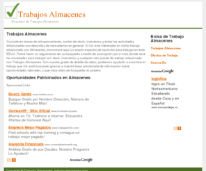 trabajosalmacenes.com: Trabajos Almacenes - Bolsa de Trabajos Almacenes
Buscador de trabajos Almacenes - encontrar trabajos Almacenes, ofertas de trabajo, buscar trabajos Almacenes