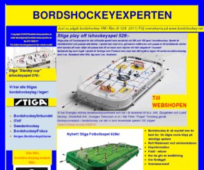 bordshockeyexperten.se: stiga hockeyspel
bordshockeyexperten sljer stiga ishockeyspel play off som anvnds vid sm och vm i bordshockey. bordshockeyspelet passar nstan alla ldrar och r uppbyggt s att du kan byta ut spelande lag mot nya bordshockeylag. Vi har reservdelar och tillbehr till stigas alla olika hockeyspel och det nya fotbollsspelet