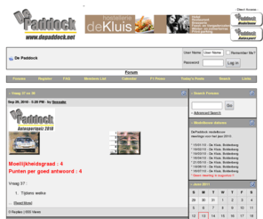 depaddock.net: De Paddock
De Paddock is een Belgische autosport-community waar racefans elkaar ontmoeten.
