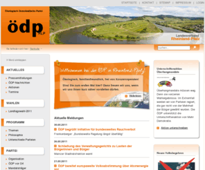 oedp-rlp.de: ÖDP Rheinland-Pfalz: Startseite
Die Ökologisch-Demokratische Partei informiert Sie über aktuelle Nachrichten, das Parteiprogramm und lädt Sie zum Meinungsaustausch ein.