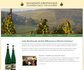 vonschubert.com: Schlosskellerei C. von Schubert - Liebe Weinfreunde, herzlich Willkommen in Maximin Grünhaus!
Schmkern Sie doch einmal auf unseren Seiten, entdecken Sie unsere schne Kulturlandschaft, das malerische Weingut mit seiner langen Geschichte und lassen Sie sich...