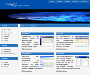 allegro-it.de: allegro:it :: lösungen und service : homepage
Entwicklung kaufm. Software, Individuelle Programmierung, Standardsoftware