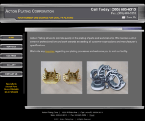 actionplatingcorp.com: Electroplating | Chrome Plating | Action Plating Corp | Florida USA
Action Plating Corp 305.685.6313