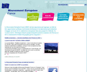 mouvement-europeen.fr: Mouvement Européen-France
Le Mouvement Européen-France (MEF) est une association qui regroupe, au delà de leur appartenance politique, les hommes, les femmes et les (...)
