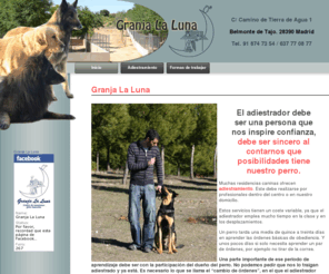 perrosadiestramiento.es: Adiestramiento de perros, residencia canina Madrid. Granja La Luna.
Adiestramiento de perros. Residencia canina perros Madrid, guardería Granja La Luna. Llevada por un veterinario los animales, mascotas, perros, perro se encontrarán como en su hogar.