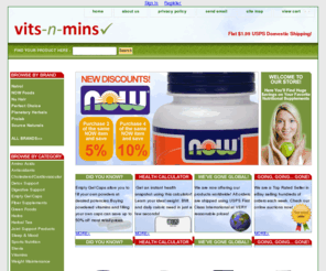 vits-n-mins.com: Nutritional Supplements on Sale at vits-n-mins.com
Here you'll find a handful selection of the most popular 100% fresh and sealed nutritional supplements expiring sooner than what you'll find in retail stores. This means Same Product for Less than Half the Price!