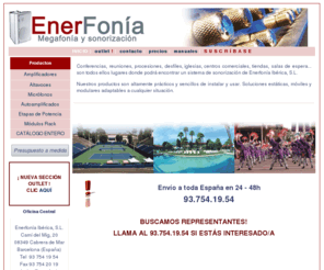 enerfonia.es: Enerfonía Ibérica, S.L.
Enerfonía Ibérica, S.L., empresa dedicada a la megafonía y sonorización industrial