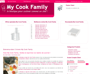 my-cook-family.net: Bienvenue dans l'Univers My Cook Family
My Cook Family, la boutique de l'électro-ménager, des ustensiles et accessoires culinaires pour cuisiner comme un chef !