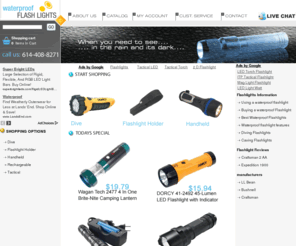 waterproofflashlights.net: Waterproof Flashlight Reviews - LL Bean, Busnell and Craftsman
Waterproof Flashlight