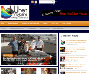 whenmagazine.com: When Magazine | Clean, Decent, Positive yet Factual RUBBISH FREE eZine
a positive, God-Inspired, ethical and rubbish-free magazine that is centered on Entertainment and which takes our readers back in time to the high moral fiber this great country was founded upon. (global)