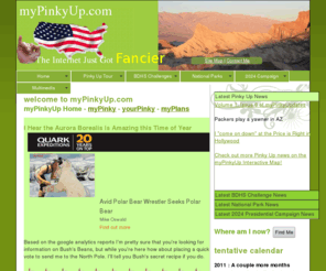 mypinkyup.com: My Pinky Up: the internet just got a whole lot fancier
mypinkyup.com homepage featuring news and updaes of the mypinkyup tour, bdhs challenges, national parks, and 2024 presidential campaign