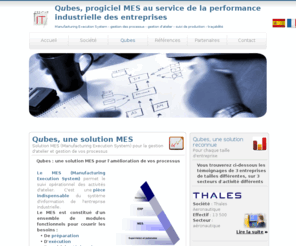 qubes.com: Progiciel pour la gestion des temps, amélioration des processus industriels, performance industrielle, solution MES - Creative IT - Qubes
Logiciel MES pour le suivi opérationnel des activités d'atelier, Qubes, Manufacturing Execution System, systè d'information de l'entreprise industrielle, basé à Lyon, France