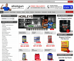 shotgunsupplements.com: SHOTGUN SUPPLEMENTS | NZ's #1 Discount Supplement Store Online.
Huge Savings on SPORTS Supplements, WEIGHT LOSS Products, MUSCLE BUILDERS and VITAMINS. Free Delivery.
