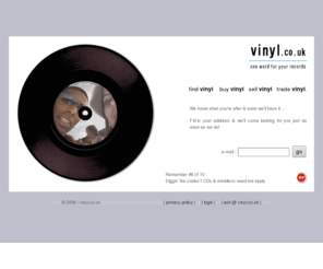 vinyl.co.uk: Vinyl.co.uk .::: one word for your records :::.
The home of all things vinyl. Buying vinyl, selling vinyl & trading vinyl online for DJs, record collectors & music lovers.