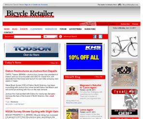 bicycleretailer.com: Bicycle Retailer and Industry News
Bicycle Retailer & Industry News is the leading source of news and information about the bicycle industry in North and South America, Europe and Asia. Those who visit our website or subscribe to our magazine get news on bicycle retailing, new products, industry statistics, U.S. import and export data, international trade data,  bicycle trends, interviews with key executives, survey results and much more. For advertisers who want to reach the widest possible readership in the market, our website, bicycleretailer.com, is the place to be.