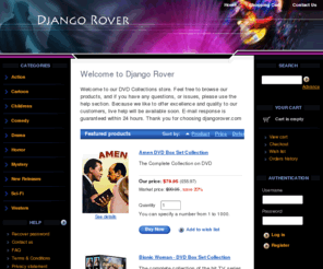 djangorover.com: Django Rover
djangorover.com - Awesome DVD Collections. Family entertainment is our goal. The best prices and offers on the market, and insanely fast shipping. 