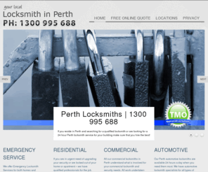 locksmiths-perth.com: Locksmiths across Perth | 1300 995 688
Contact your LOCAL, friendly, reliable Perth Locksmith today for a free no obligation quote on all locksmith related jobs - big and small.