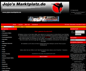 jojos-marktplatz.de: Jojos Marktplatz.de
Jojos Marktplatz.de Onlineshop für Kampfsport