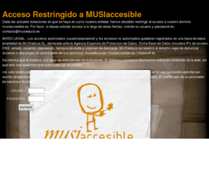 musiaccesible.es: MUSIaccesible - Acceso restringido
