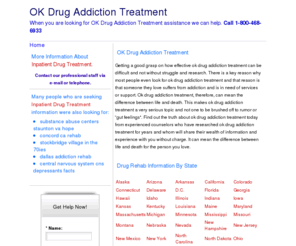 ok-drug-addiction-treatment.org: OK Drug Addiction Treatment
Getting a good grasp on how effective ok drug addiction treatment can be difficult and not without struggle and research.