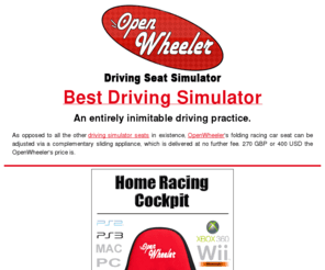 bestdrivingsimulator.com: Best Driving Simulator. Low-priced enjoyment.
OpenWheeler best home racing simulator. Uncage your consummate driving flair. Gain the most out of driving games.