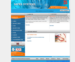 safex.co.in: Labels, security labels, tapes, security tapes, weld backup tapes, foams, rubber gasket
Safex Systems is one of the leading manufacturer and supplier of different types of Labels, security labels, Optical, Tapes, Security Tapes, Weld Backup Tapes, Foams, Gaskets