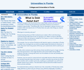 universitiesinflorida.net: Universities In Florida
Information about universities in florida, colleges in florida, florida career college, florida universities, southwest florida college, florida tech university, colleges in orlando florida, colleges in miami