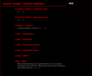 formule1shopper.nl: Formule1 Shopper - Formula1 Superstore
Formula1 Superstore. Your Pitstop for Formula 1...