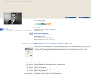 strohmenger.info: Dirk Strohmenger
Rechtsanwalt Dirk Strohmenger - Fachliche Schwerpunkte: IP/IT-Recht, Medien- und Presserecht