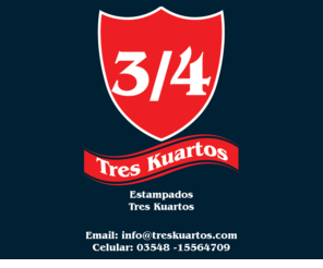 treskuartos.com: Remeras Estampadas Tres Kuartos de la provincia de Cordoba - Argentina
Remeras Estampadas Tres Kuartos de la provincia de Córdoba - Argentina