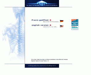 benning-eichhorn.de: Orthopädische Gemeinschaftspraxis Elisengalerie
Orthopaedische Gemeinschaftspraxis Elisengalerie - Dr. med. M. Benning und Dr. med. Ch. Eichhorn