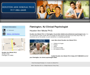 drhoustonannnikolai.com: Clinical Psychologist Flemington, NJ - Houston Ann Nikolai PH.D.
Houston Ann Nikolai PH.D. provides reliable and professional psychological care to Flemington, NJ. Call 917-586-6445 for further details.