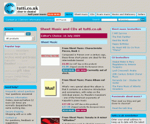 tutti.co.uk: Sheet music and classical CDs | tutti.co.uk
tutti.co.uk is the online store for sheet music and CDs with free samples and secure purchasing