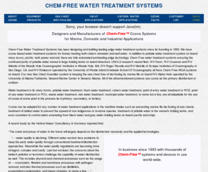 deltamarineozone.com: Ozone odor and taste treatment for air and water by Delta Marine
Manufacturers and service of Chem-Free ozone odor control systems for marine, home, and industrial air and water.