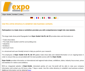 exhibition-portal-expo-guide.com: Expo Guide
Expoguide is the interactive directory from Expo Guide S de RL de CV
