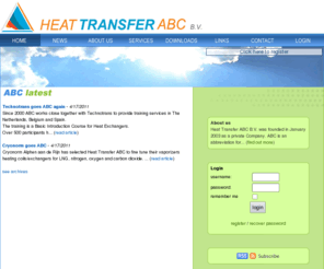 heattransferabc.info: Welcome to Heat Transfer ABC B.V.
Want to learn more about heat transfer & state of the art technologies? Heat Transfer ABC gives you an expert training!