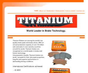 titaniumglobal.net: TITANIUM
titanium brake pads