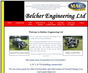 belcherengineering.com: Belcher Engineering Ltd, Rickinghall, Diss, Norfolk - Vintage Ford Car Specialists - Precision Engineering - Home Page
