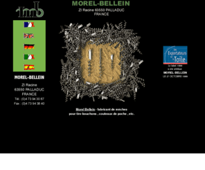 morel-bellein.com: Mèche pour tire-bouchon et couteau :: Morel Bellein le spécialiste des tire bouchons
morel-bellein est le spécialiste de la mèche pour tire-bouchon et couteau. Implanté près de Thiers, morel-bellein travaille sur mesure pour les artisans et l'industrie des couteaux et tire-bouchons