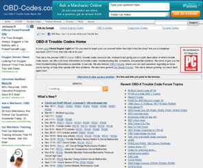 obdii-codes.com: OBD-II Trouble Codes - DTC Codes Car Repair
A car repair resource site that helps you diagnose vehicle OBD, OBD-II, and OBD2 problems. We have many articles on how to diagnose and repair many check engine light codes.