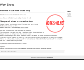 work-shoe.net: Work Shoes
information on Work Shoes 