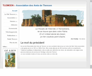 amis-tlemcen.com: Les Amis de TLEMCEN
Association des amis de Tlemcen, Algrie