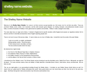 shelleyname.net: the shelley name website
Shelley name website