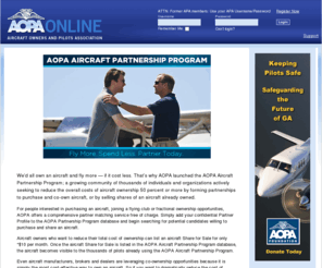 theapa.com: Aircraft Partnerships-Flying Clubs-Aircraft Cooperative-Fractional Aircraft
A meeting place for those wanting to establish aircraft partnerships. Non-owners can find partners to jointly purchase aircraft; present owners can sell shares of their aircraft.