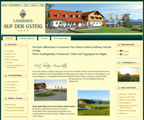 landhaus-gsteig.de: Landhaus Auf der Gsteig - 4 Sterne Hotel  Allgäu - Hotels in Lechbruck bei Füssen - Ostallgäu
Ihr Viersterne Hotel im Allgäu ★ ★ ★ ★ mit besten Aussichten, Golfplatz, Wellness und erholsamen Urlaubsangeboten.